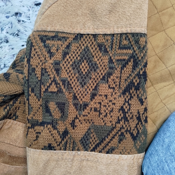 Vintage Navajo Bomber Jacke Genuine Suede - Picture 9 of 11